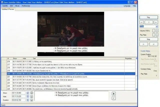 Mag-download ng web tool o web app Buksan ang Subtitle Editor