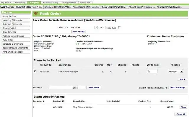 ดาวน์โหลดเครื่องมือเว็บหรือเว็บแอป opentaps โอเพ่นซอร์ส ERP+CRM