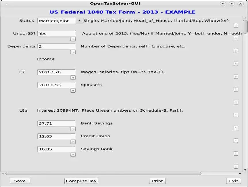 Download webtool of webapp Open Tax Solver