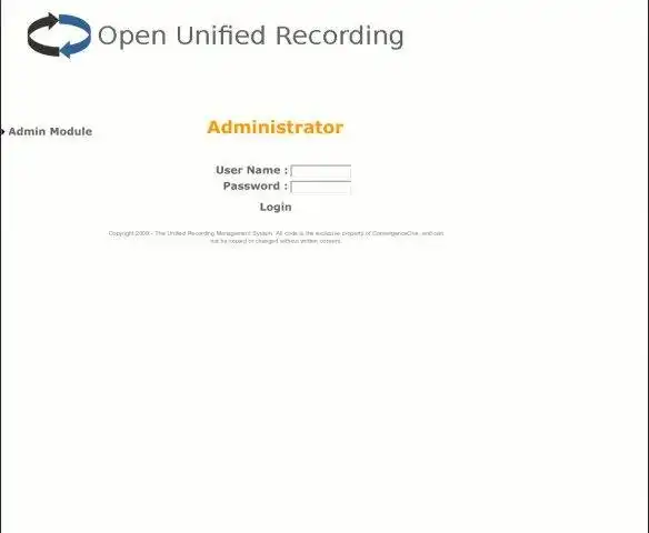 Download web tool or web app Open Unified Recording