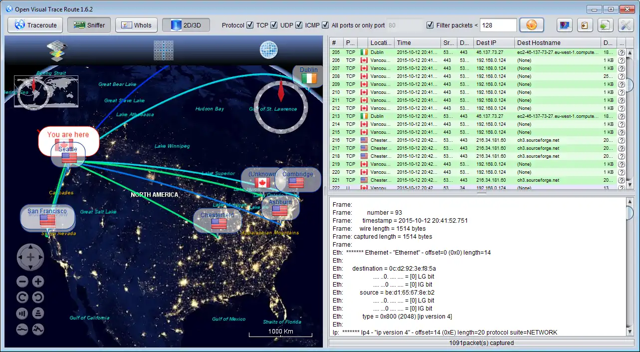 Download web tool or web app Open Visual Traceroute to run in Windows online over Linux online