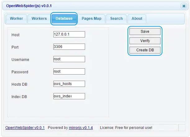 下载网络工具或网络应用程序 OpenWebSpider