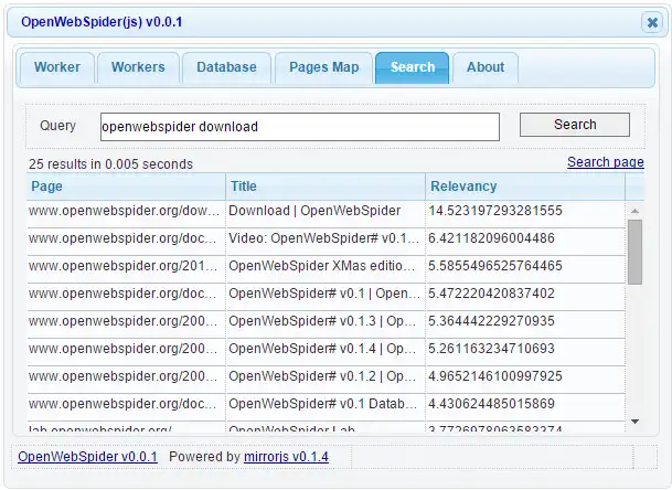 下载网络工具或网络应用程序 OpenWebSpider