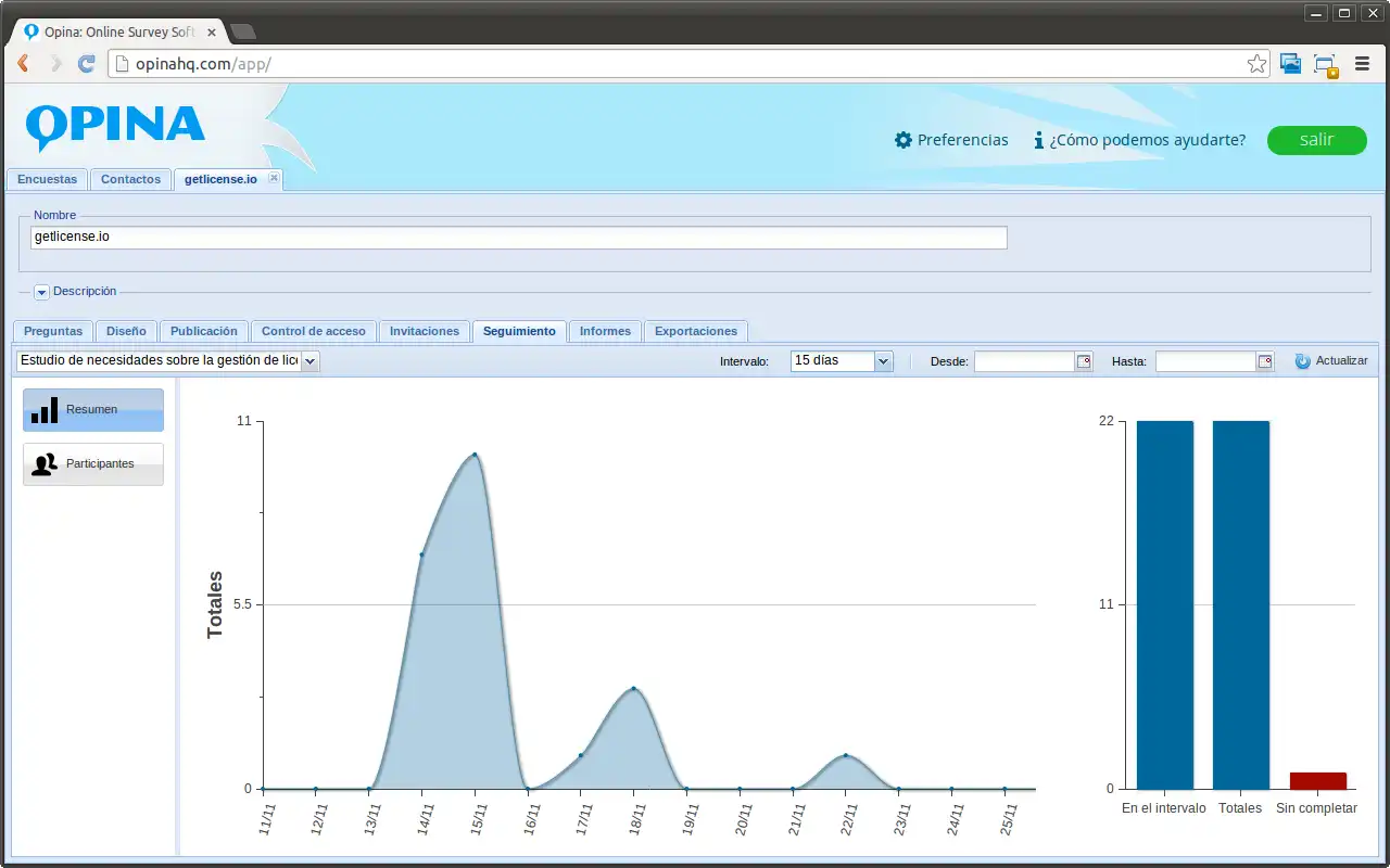 I-download ang web tool o web app Opina: Online Survey Software