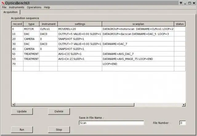 Descargue la herramienta web o la aplicación web opticsbenchui para ejecutar en Linux en línea