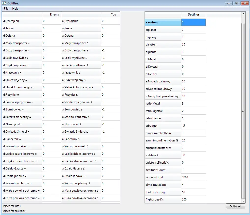 Download webtool of webapp Optifleet - ogame OPTImizer van FLEET om online onder Linux te draaien