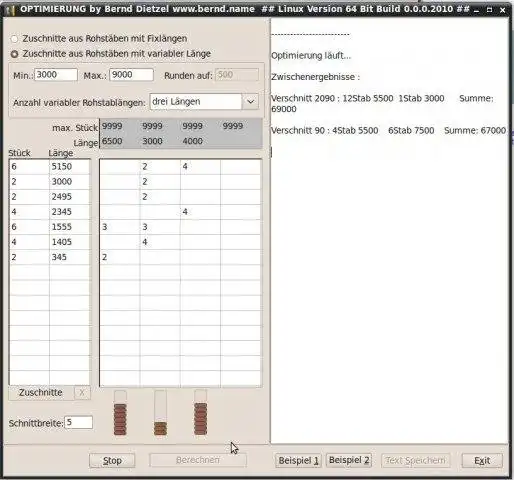 Download web tool or web app Optimierung