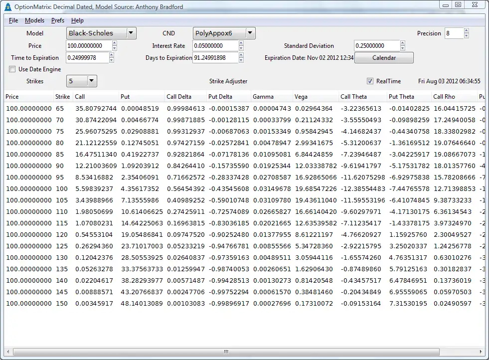 Download web tool or web app OptionMatrix