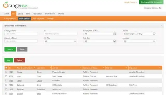 Descărcați instrumentul web sau aplicația web OrangeHRM - Managementul resurselor umane