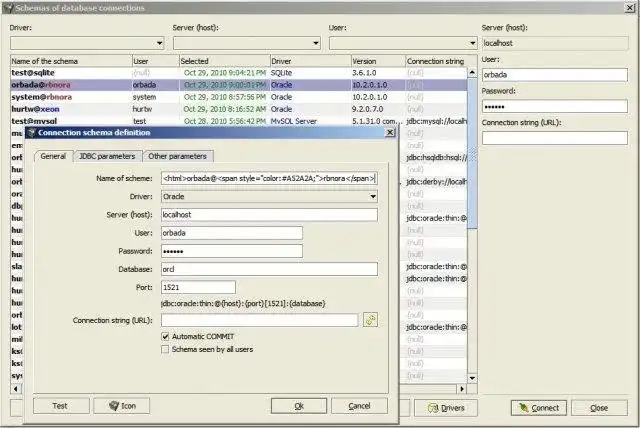 Download web tool or web app Orbada - Database manager