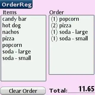 Muat turun alat web atau aplikasi web OrderReg - Daftar Tunai PalmPilot