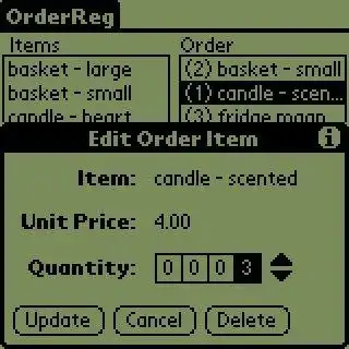 دانلود ابزار وب یا برنامه وب OrderReg - PalmPilot Cash Register