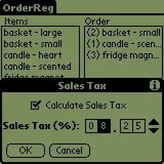 Download web tool or web app OrderReg - PalmPilot Cash Register