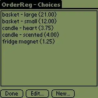 Download web tool or web app OrderReg - PalmPilot Cash Register