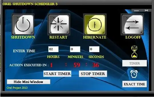 Mag-download ng web tool o web app na Orel Shutdown Scheduler