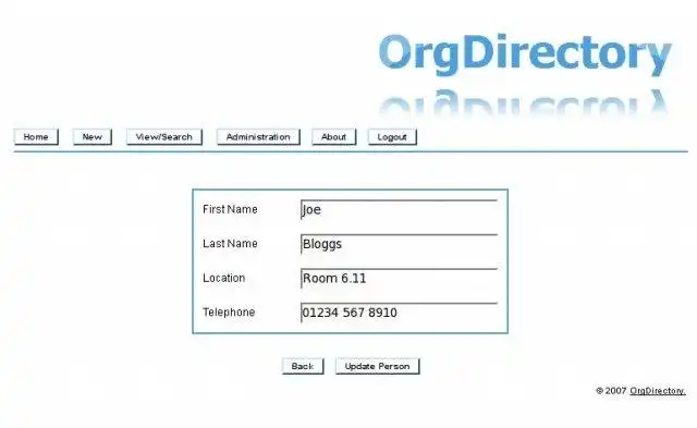 Download web tool or web app OrgDirectory