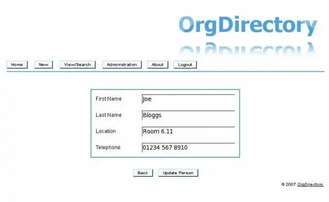 ওয়েব টুল বা ওয়েব অ্যাপ OrgDirectory ডাউনলোড করুন