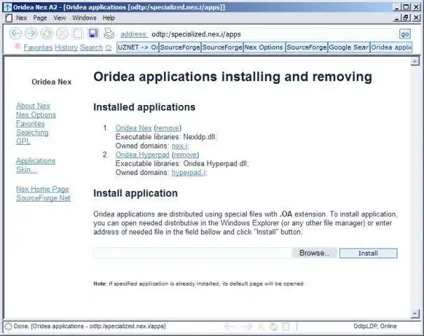 Download web tool or web app Oridea Nex Browser