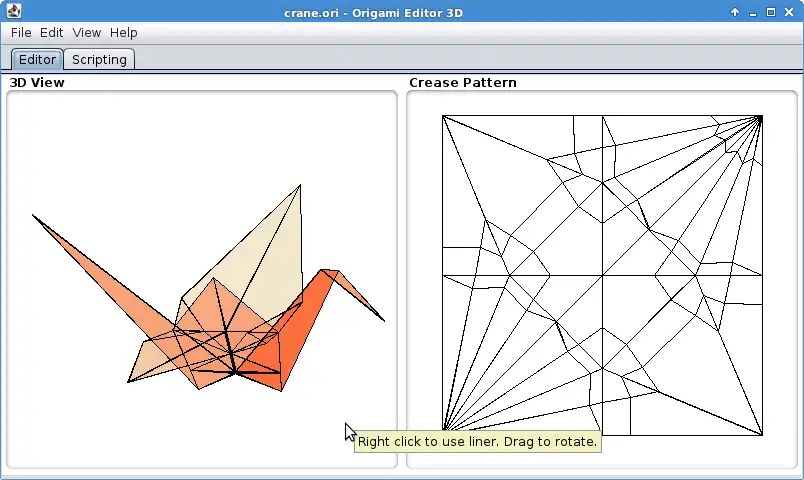 വെബ് ടൂൾ അല്ലെങ്കിൽ വെബ് ആപ്പ് Origami Editor 3D ഡൗൺലോഡ് ചെയ്യുക