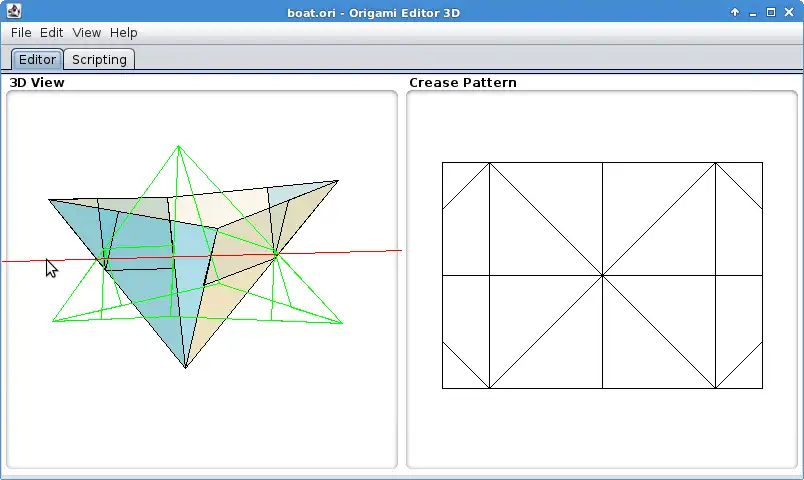 Unduh alat web atau aplikasi web Origami Editor 3D untuk dijalankan di Linux online