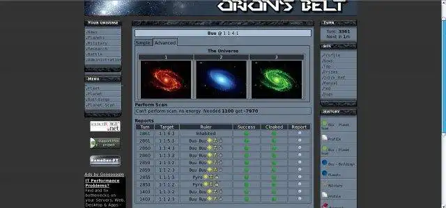 Download de webtool of webapp Orions Belt om online onder Linux te draaien