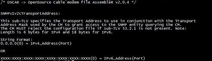 Mag-download ng web tool o web app OSCAR - DOCSIS