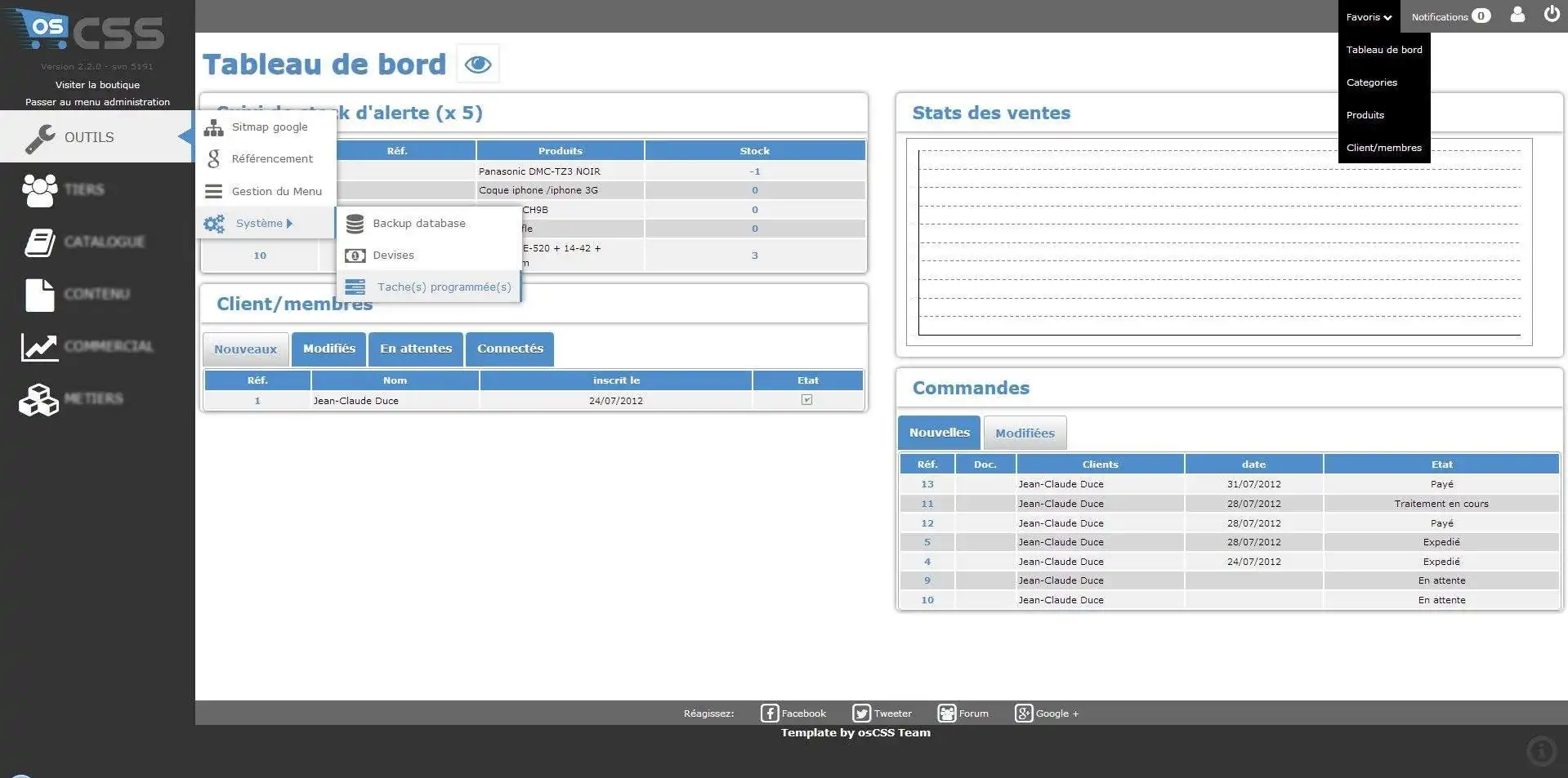 Descargue la herramienta web o la aplicación web osCSS E-Commerce Shopping Cart