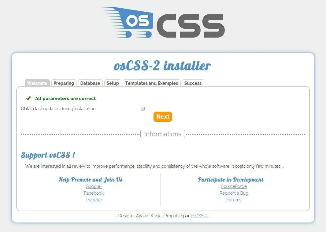 Download web tool or web app osCSS E-Commerce Shopping Cart