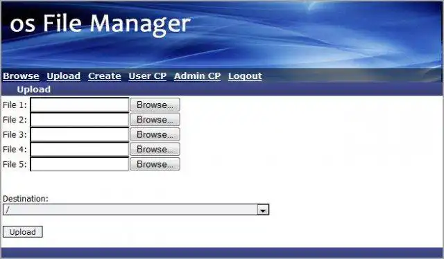 Download web tool or web app osFileManager PHP File Manager