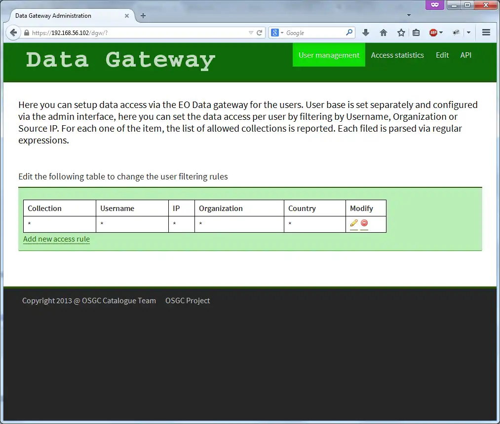 Mag-download ng web tool o web app OSGC - OpenSource Geospatial Catalog para tumakbo sa Linux online