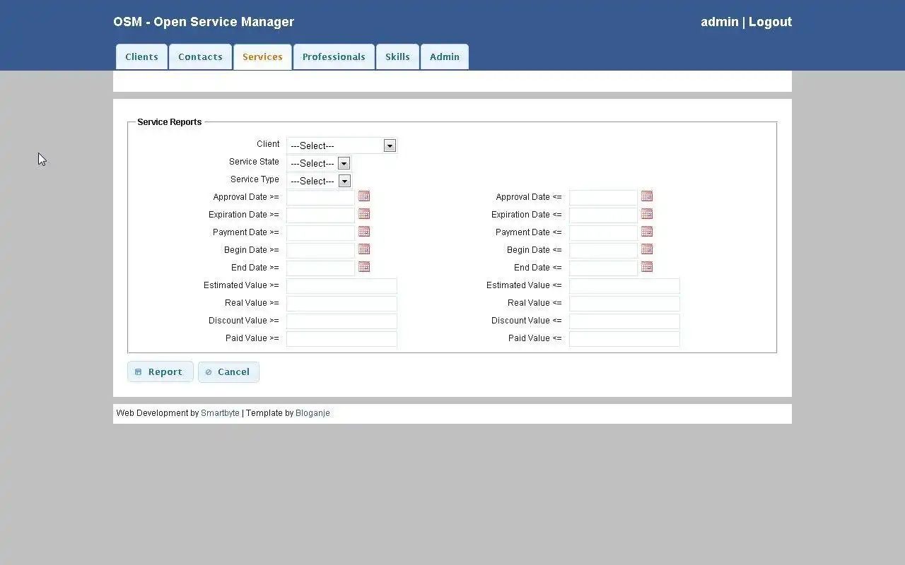 웹 도구 또는 웹 앱 OSM 다운로드 - Open Service Manager