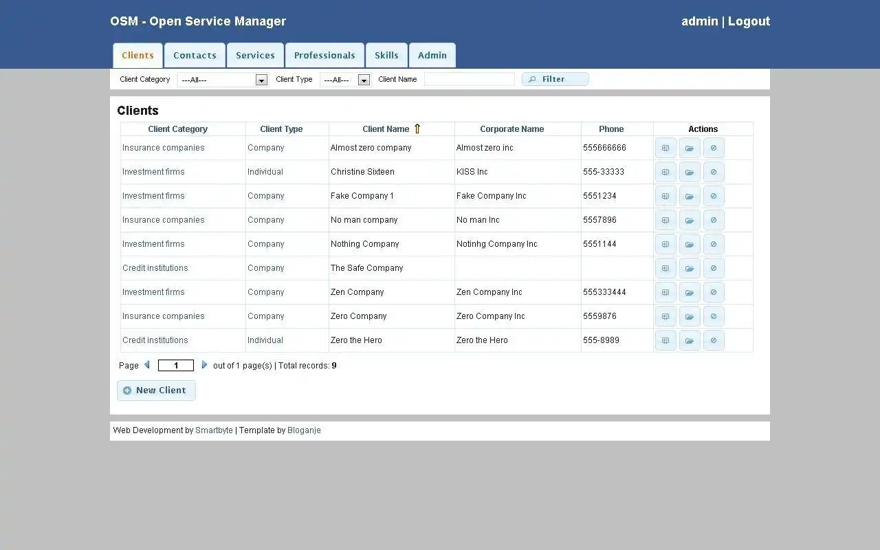 Download web tool or web app OSM - Open Service Manager