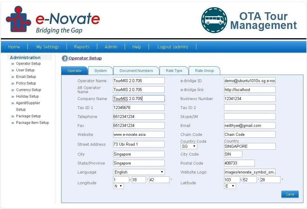 Descargue la herramienta web o la aplicación web OTA Tour Management