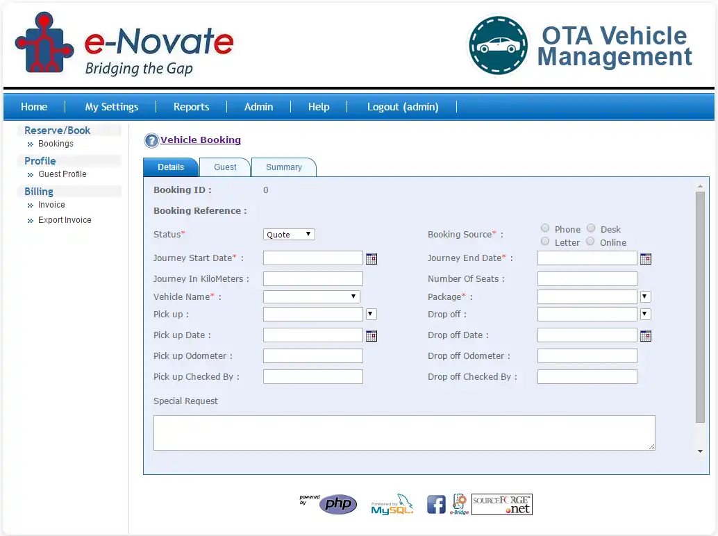 Download web tool or web app OTA Vehicle Management