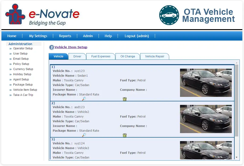 Download web tool or web app OTA Vehicle Management