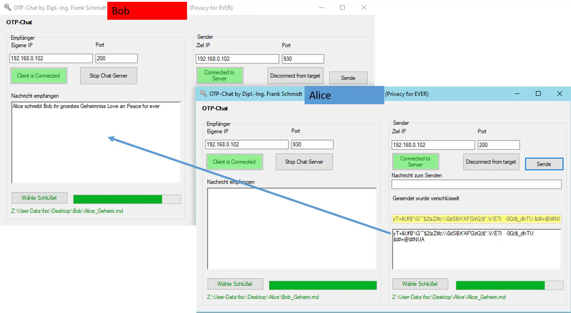 Download web tool or web app OTP-Chat