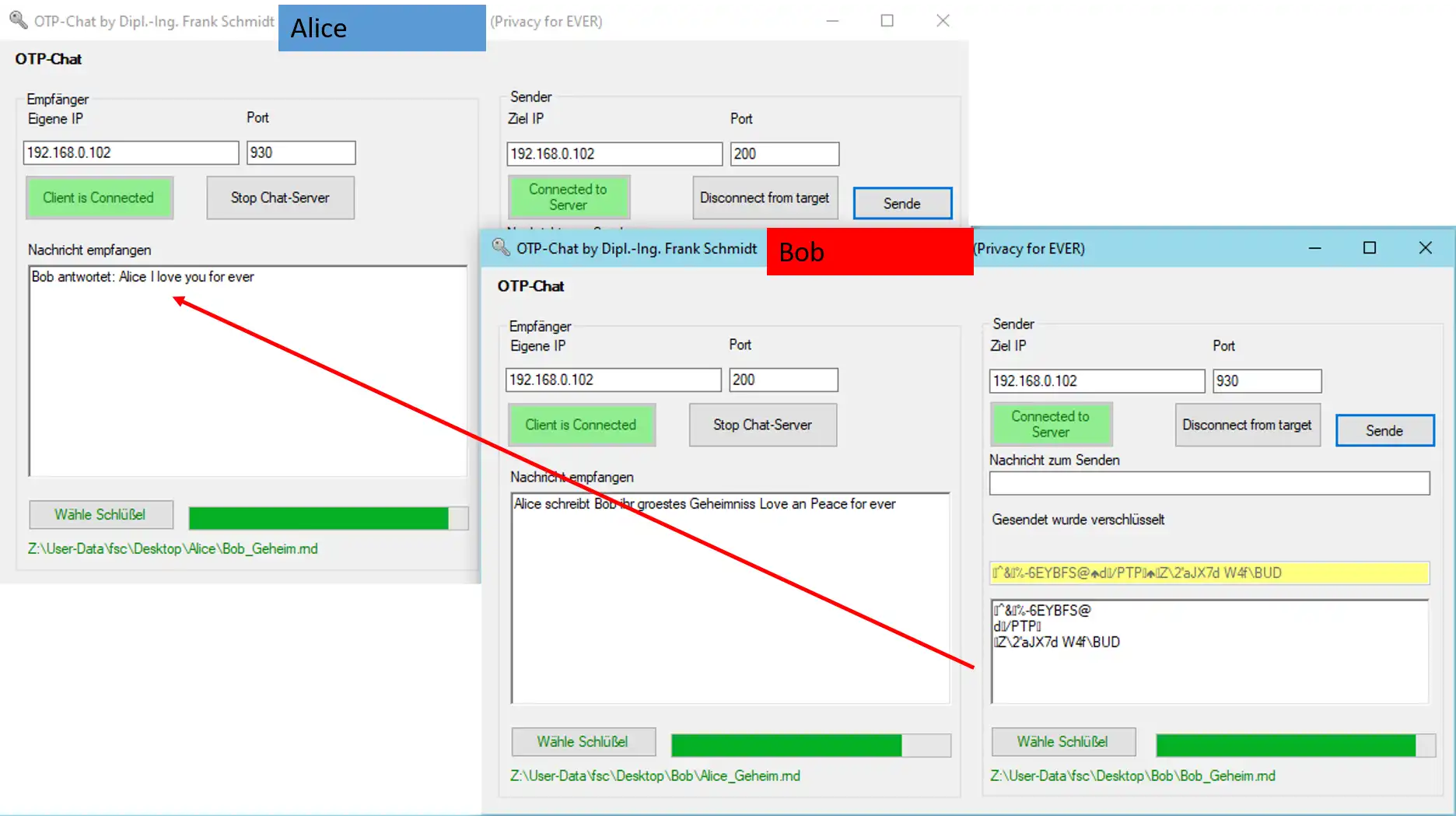 Download web tool or web app OTP-Chat