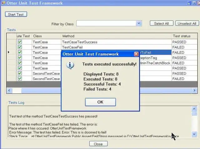 הורד כלי אינטרנט או אפליקציית אינטרנט Otter Unit Test Framework