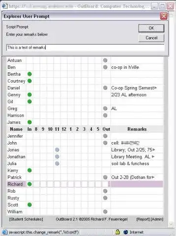 Mag-download ng web tool o web app OutBoard - In/Out Office Board