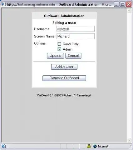 دانلود ابزار وب یا برنامه وب OutBoard - In/Out Office Board