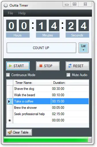 Download web tool or web app Outta Timer to run in Windows online over Linux online
