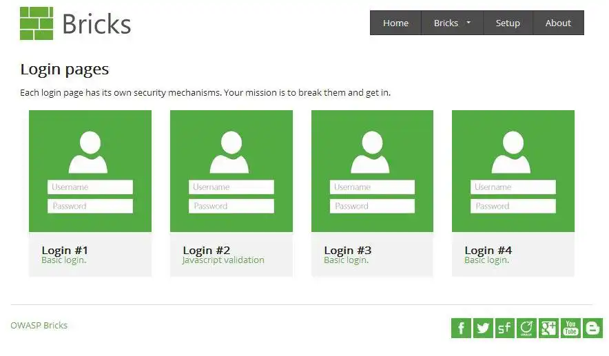 Mag-download ng web tool o web app na OWASP Bricks