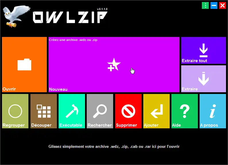 Download web tool or web app OwlZip