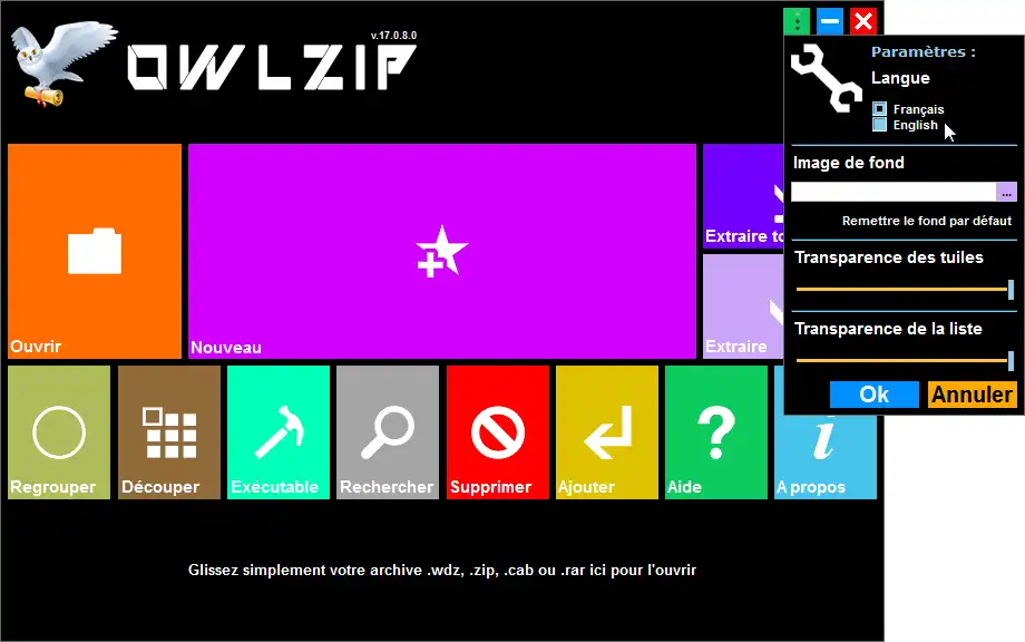 Download web tool or web app OwlZip