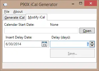 Download web tool or web app P90X iCal Generator
