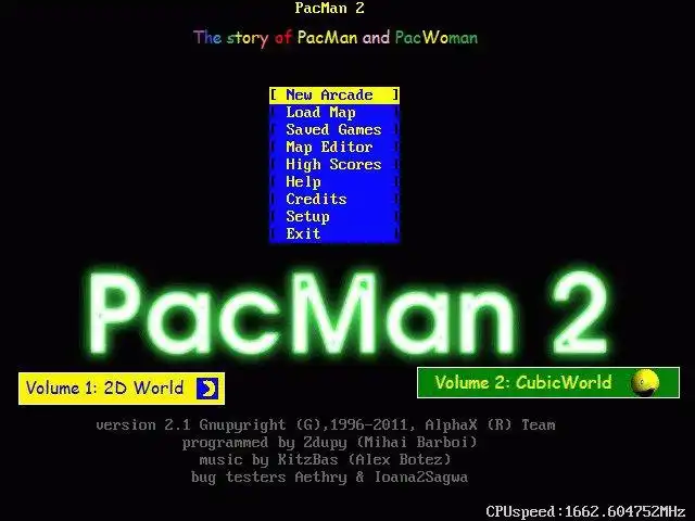 Muat turun alat web atau aplikasi web PacMan2 untuk dijalankan di Linux dalam talian