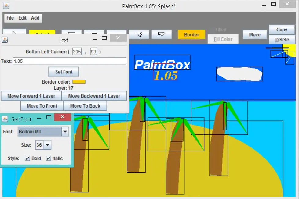 قم بتنزيل أداة الويب أو تطبيق الويب PaintBox