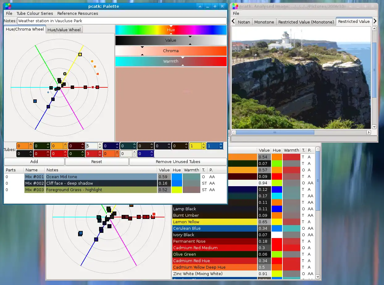 Web ツールまたは Web アプリ Painters Color Assistant Tool Kit をオンラインでダウンロードして Linux で実行します