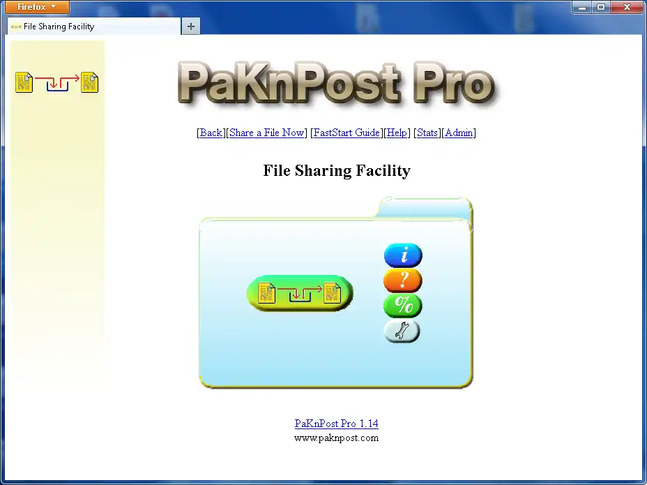 Download web tool or web app PaKnPosT Pro File Sharing Facility