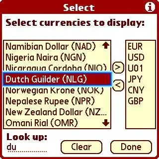 ດາວໂຫລດເຄື່ອງມືເວັບ ຫຼືແອັບຯເວັບ PalmOS Currency Converter